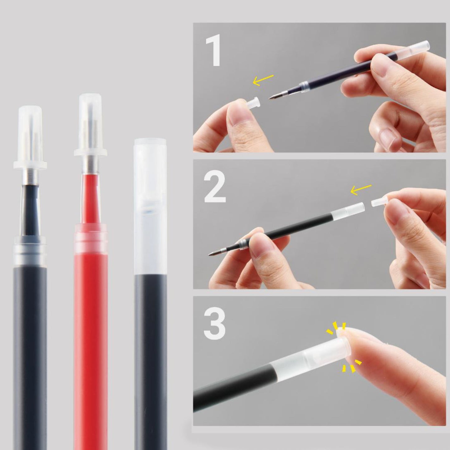 Gel Pen Refills 0.5mm(Bullet Tip)-Pack of 5