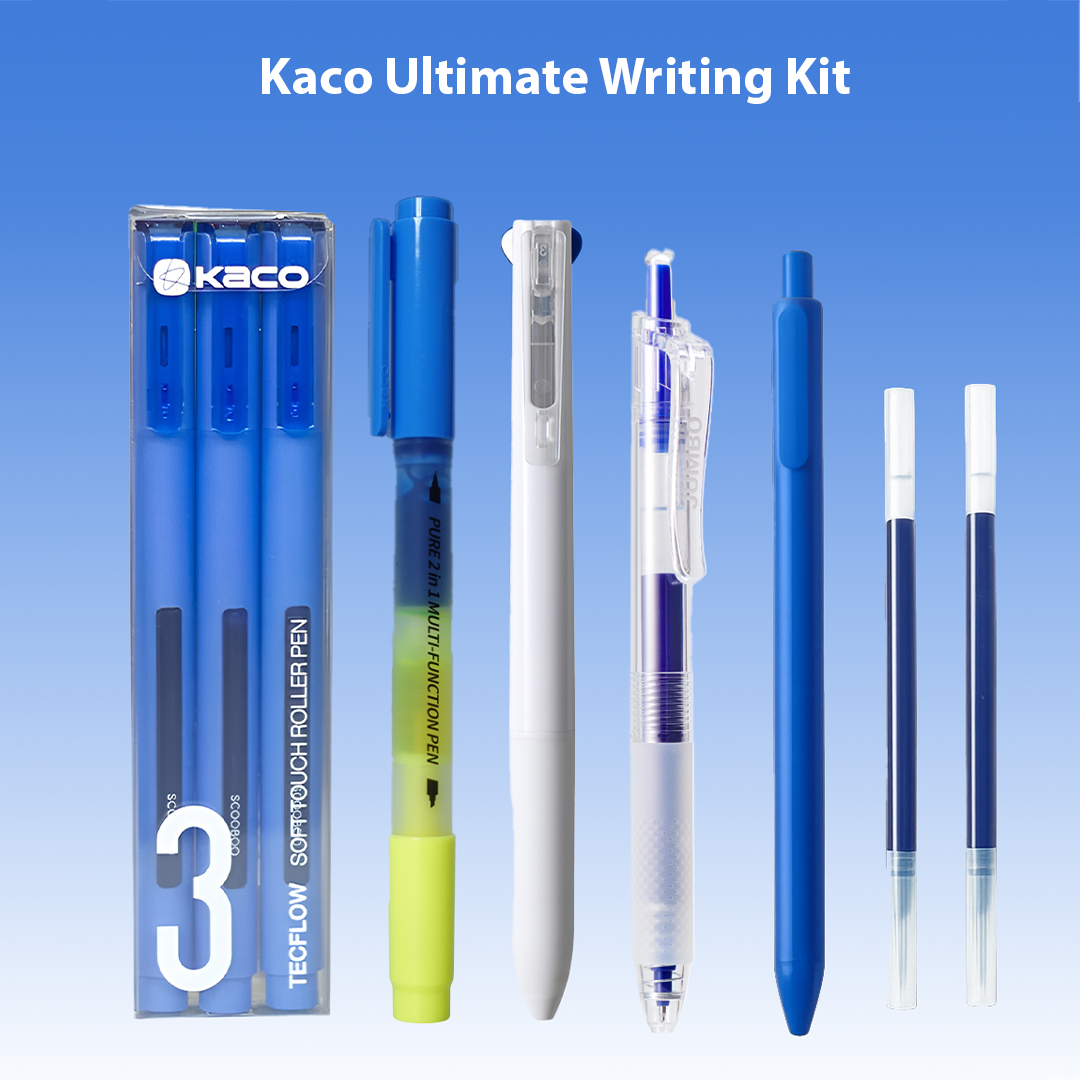 Kaco Ultimate Writing Kit | Pens, Pencil & Highlighter