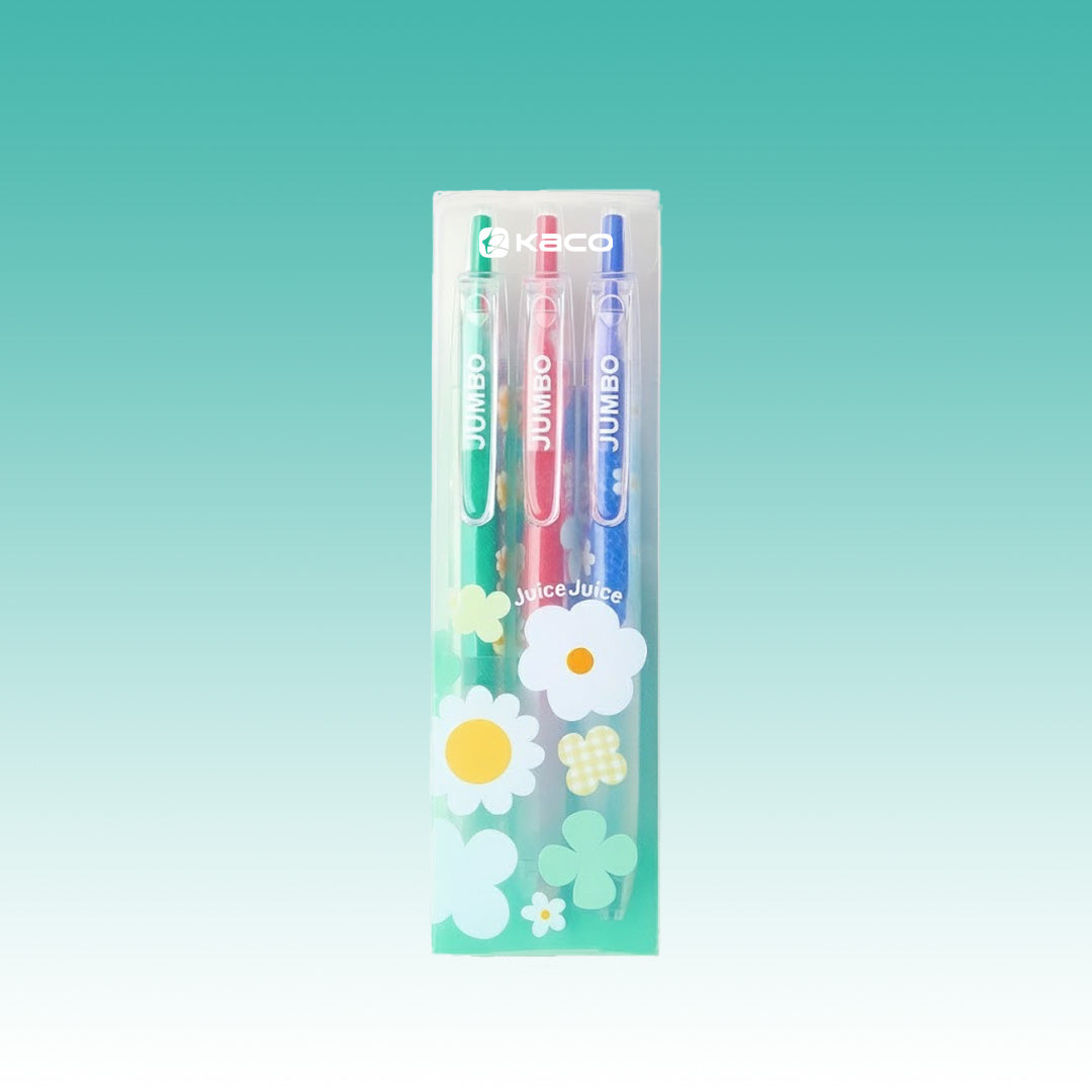 Jumbo Flower Retractable Gel Pen Set