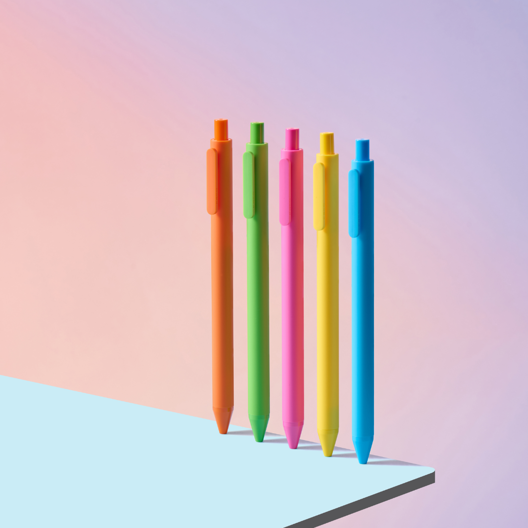Pure Mixed Ink Refill Gel Pen Set (with sticker)