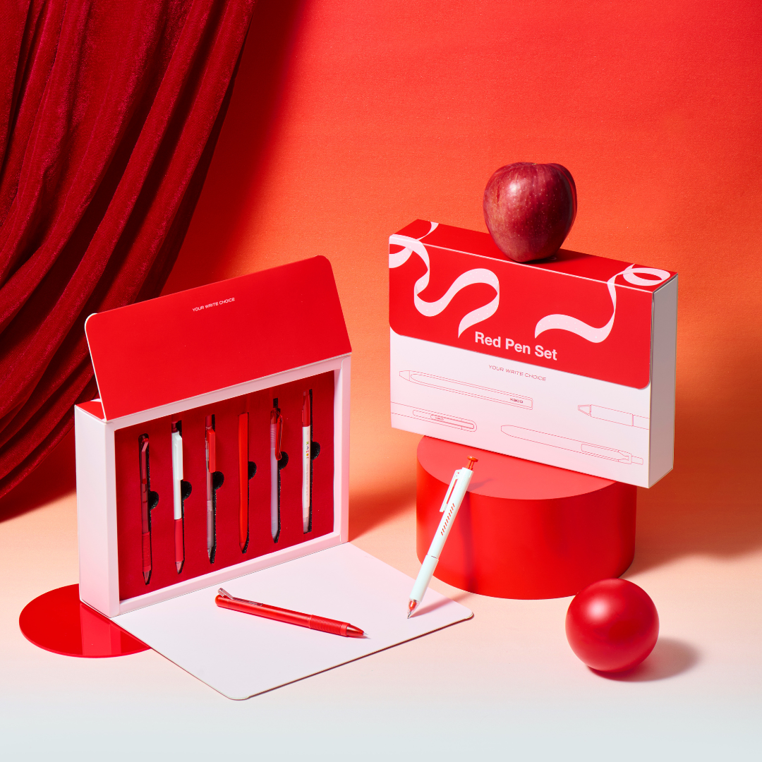 Red Gel Pen Gift Set