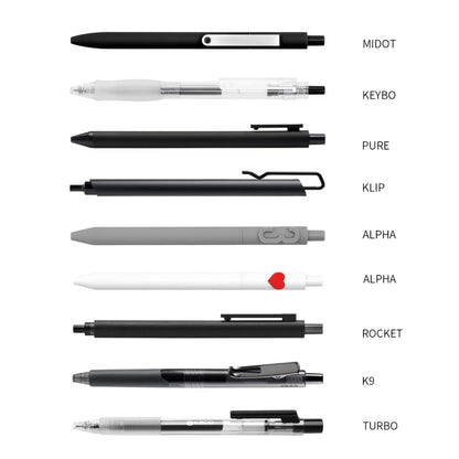 Gel Pen Black Ink 0.45mm Refills (Bullet Tip)- Pack of 10