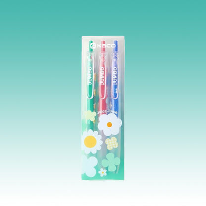Jumbo Flower Retractable Gel Pen Set
