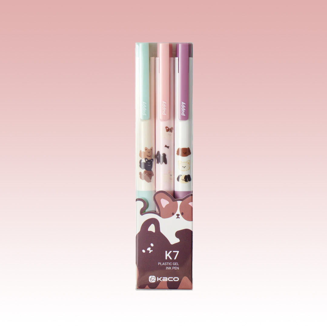 K7 Puppy Gel Ink Pen Set