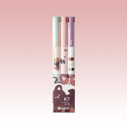 K7 Puppy Gel Ink Pen Set
