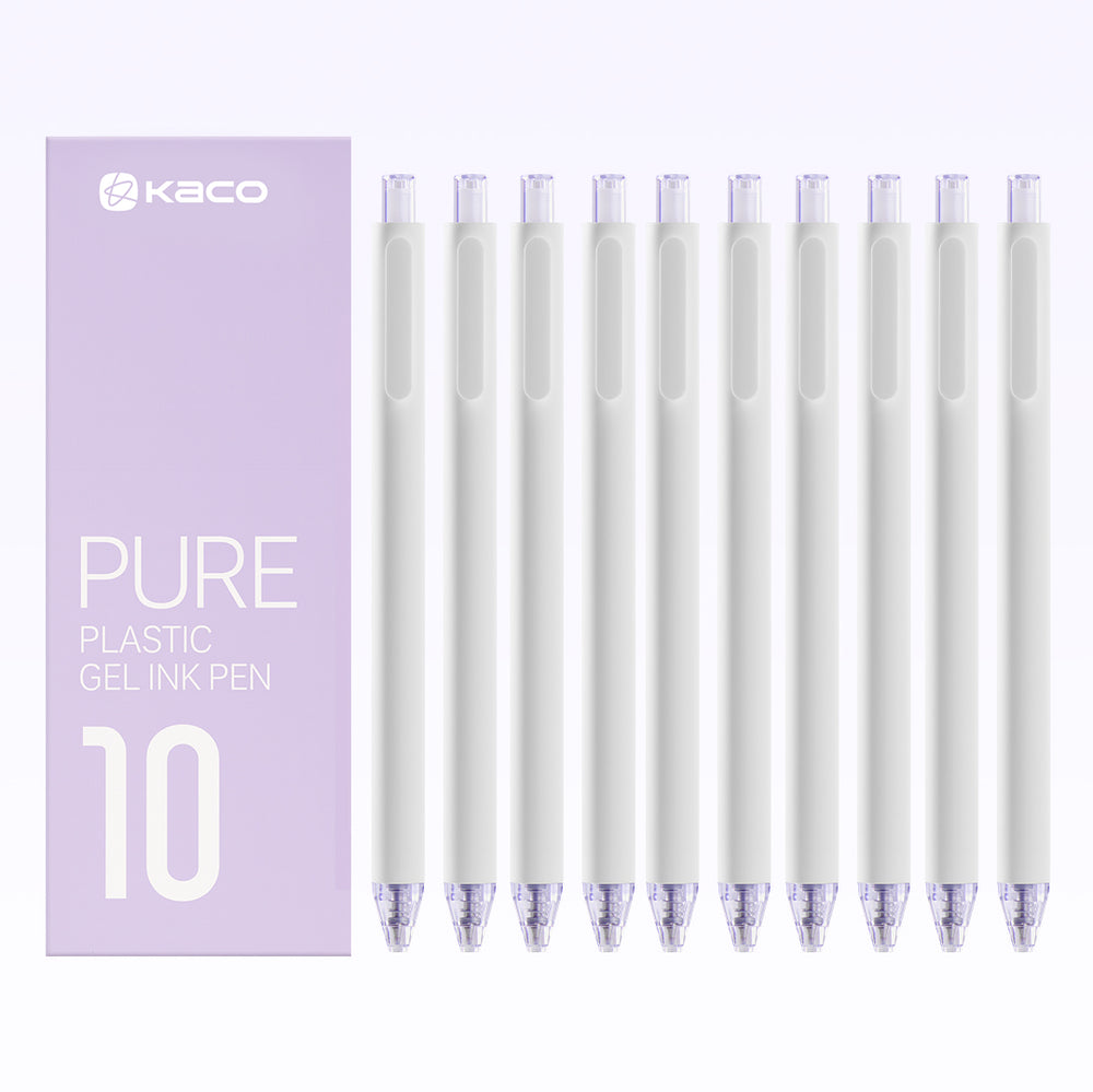 Pure Soft Touch Candy Black Ink Gel Pens Set - Pack of 10 - Kaco – KACO