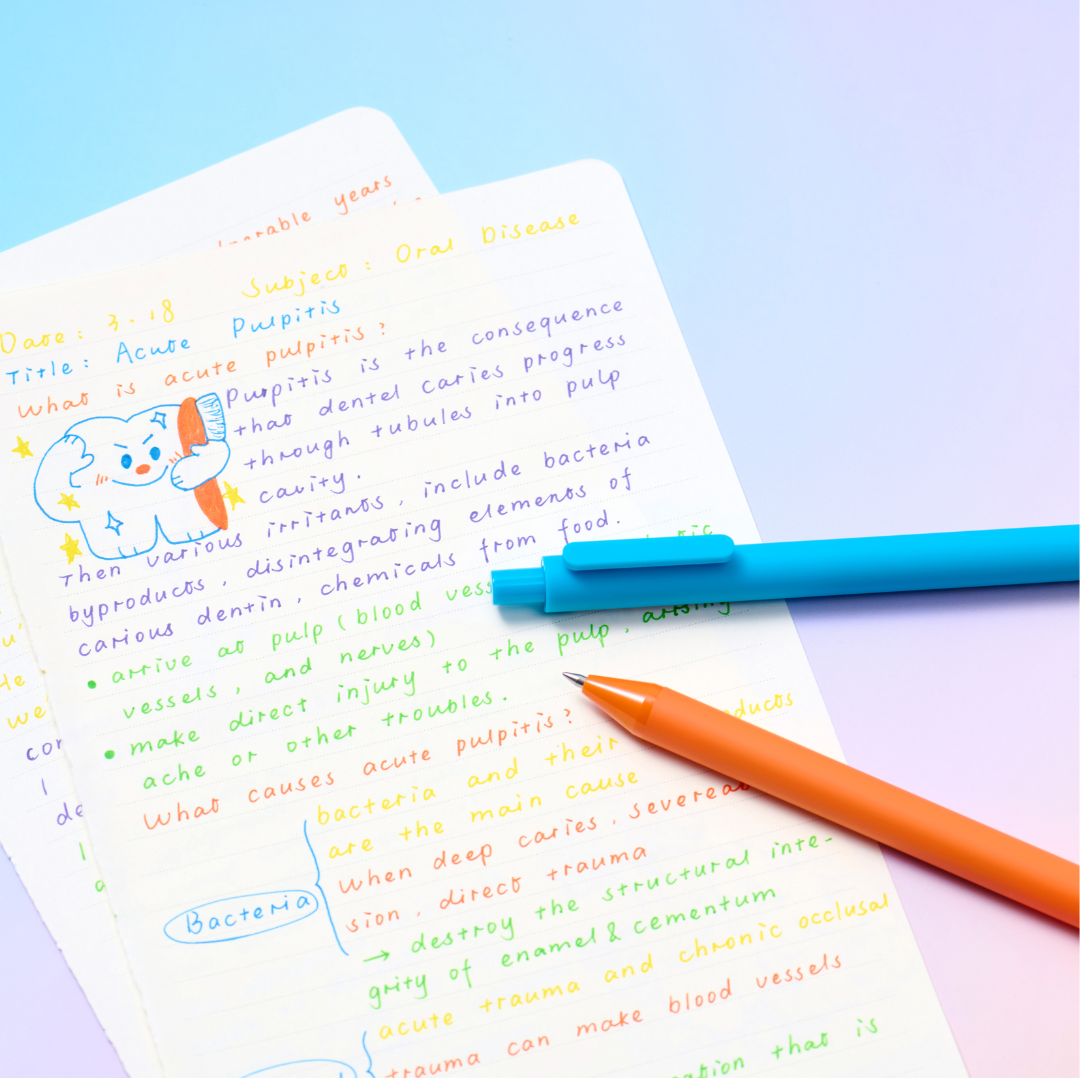 Pure Mixed Ink Refill Gel Pen Set (with sticker)