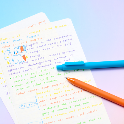 Pure Mixed Ink Refill Gel Pen Set (with sticker)