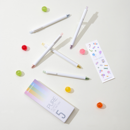 Pure Soft Touch Candy Gel Pen Set with Sticker