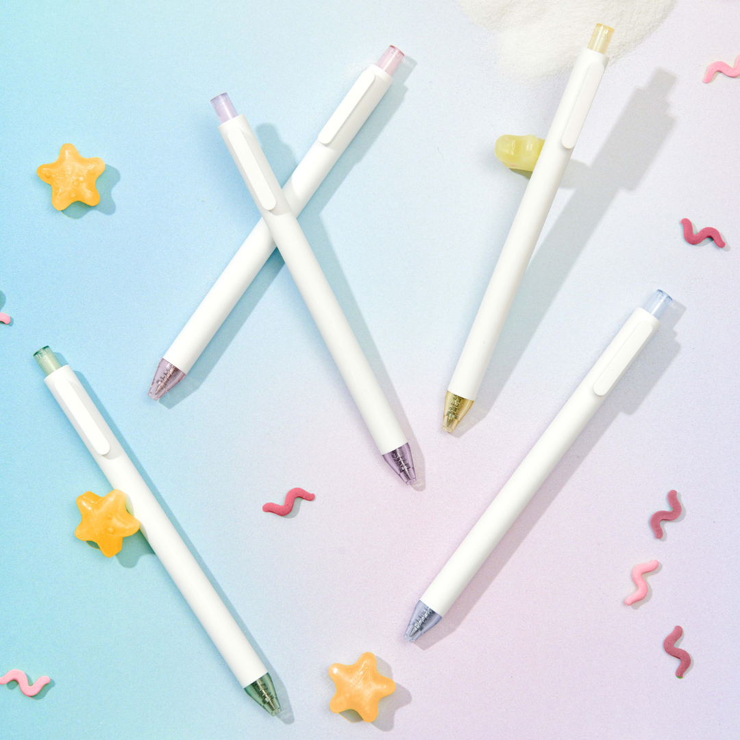 Pure Soft Touch Candy Gel Pen Set with Sticker