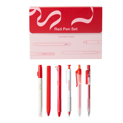 Red Gel Pen Gift Set