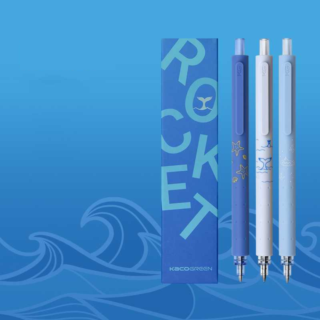 Rocket Gel Pens- Marine- Pack of 3 - Kaco – KACO