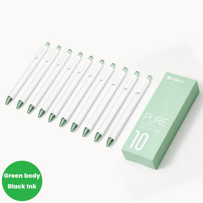 Kaco Pure Soft Touch Candy Black Ink Gel Pens- Pack of 10 - SCOOBOO - Gel Pens