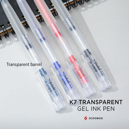 K7 transparent Gel Ink Pen 0.5mm - SCOOBOO - K7-black - Gel Pens