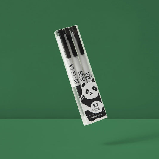 KACO K7 Panda Party Press-type Black 0.5mm Gel Pen - SCOOBOO - K7 - Gel Pens