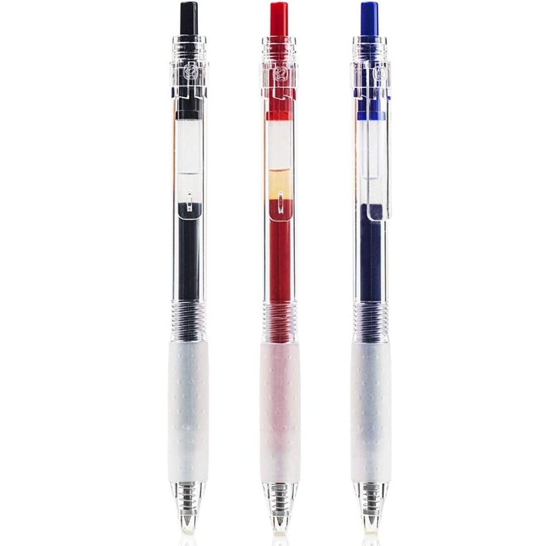 Kaco Keybo Transparent Gel Ink Pen 0.5mm-Pack Of 10 - SCOOBOO - Gel Pens