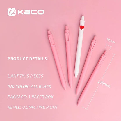 Kaco Love Gel Pen Set 0.5mm - SCOOBOO - Gel Pens
