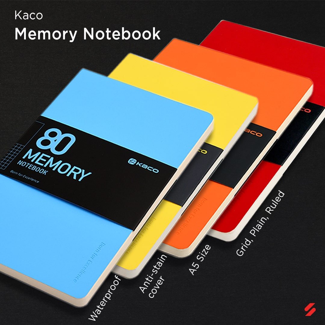 Kaco Memory Notebook - SCOOBOO - Memory-Notebook-Black - Ruled