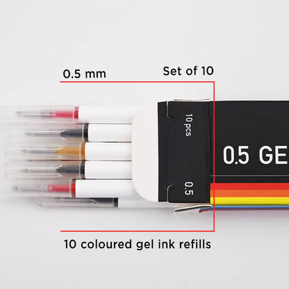 Kaco Gel Pen Refills 0.5mm - SCOOBOO - Refills