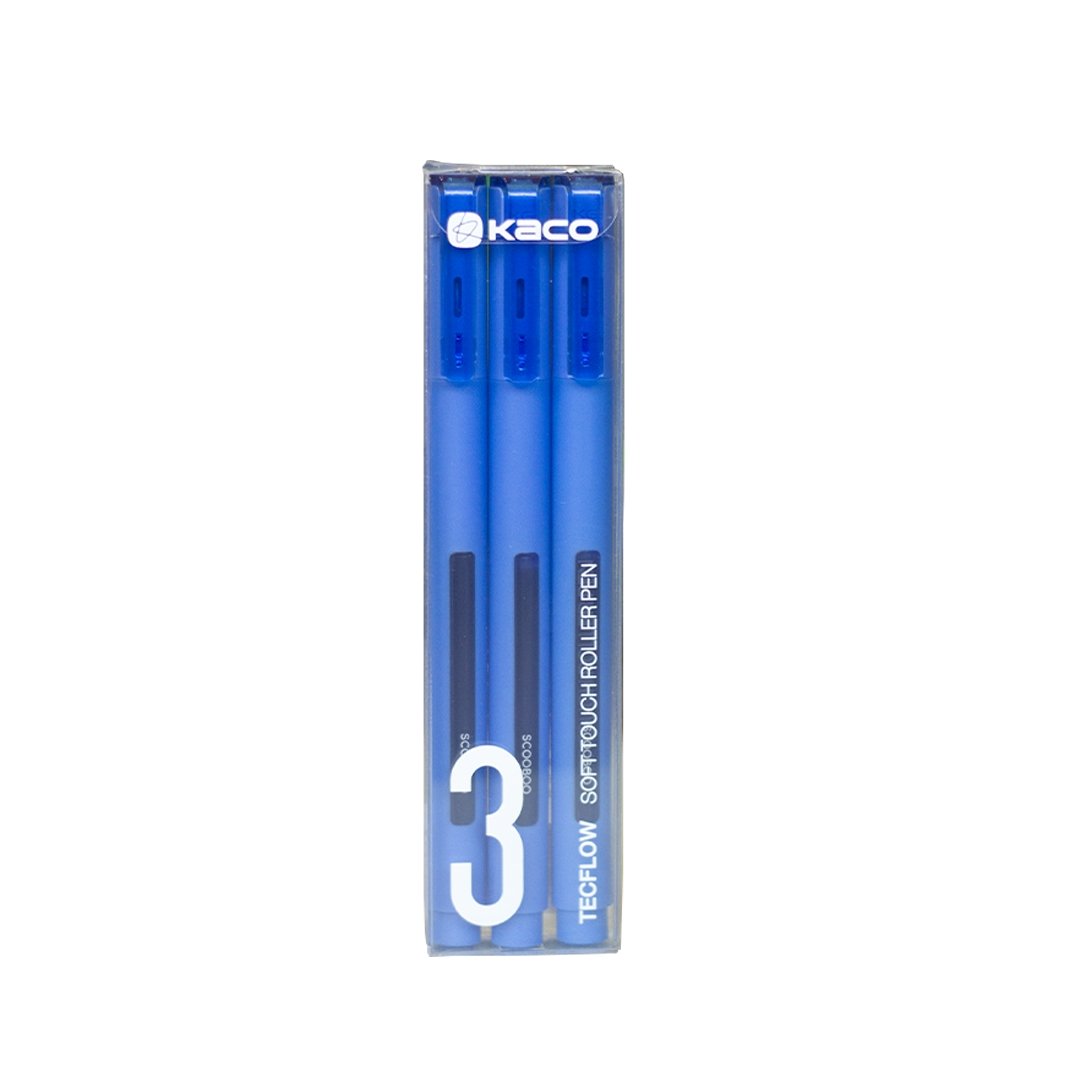 Kaco Tecflow 0.5mm Roller Gel Pen- Pack of 3 - SCOOBOO - SCO101-3 - Gel Pens